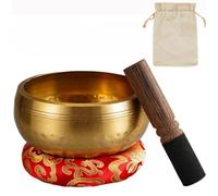 Tibetan Singing Bowl Set: 4 Pcs Brass Essentials Tibetan Singing Bowls Meditation Set, Handcrafted Tibetan Yoga Singing Bowl Set, for Meditation Therapy