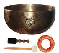 Tibetan Singing Bowl Set 6in Copper Tibetan Bowl Round Singing with Mallet and Cushion for Meditation Mindfulness Yoga Chakra and More