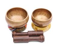 Tibetan Singing Bowl Set - Authentic Cuencos Tibetanos for Sound Healing, Meditation & Chakra Balancing - Includes Cushion, Mallet-Unique Spiritual Gifts for Women and Men (2 Chakra Set)