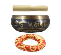 Tibetan Singing Bowl Set Authentic Hand Defined Singing Bowl for Meditation Complete Meditation Bowl Set with Pillows, Hammers and Instructions for Yoga, Relaxation and Sound Healing