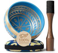 Tibetan Singing Bowl Set - Authentic Hand-Tuned Sound Bowl for Meditation - Complete Meditation Bowl Kit with Cushion, Mallet, and Guide - Perfect Singing Bowl for Yoga, Relaxation, and Sound Healing