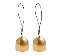 Tibetan Singing Bowl Set, Brass Meditation Singing Bowl, 8.6 cm Diameter, Comes with Wooden Sing-ing Bowls Base, 2 Brass Bells and a Storage Bag, for Yoga, Meditation (Black 2pcs)