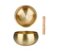 Tibetan Singing Bowl Set Brass Singing Bowl Sanskrit Yoga Meditation for Sound Handmade Healing Stress Relief Buddha Mindfulness Instrument(11cm)