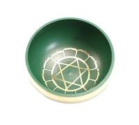 Tibetan Singing Bowl Set Colored Buddhist Bowl Audio Healing Soul Relaxation Yoga Meditation Dharma Utensils 7 Chakra Copper Ornaments(Green)