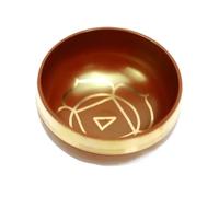 Tibetan Singing Bowl Set Colored Buddhist Bowl Audio Healing Soul Relaxation Yoga Meditation Dharma Utensils 7 Chakra Copper Ornaments(Red)