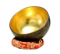 Tibetan Singing Bowl Set - Easy To Play for Beginners - with Silk Cushion and Mallet, Sound Healing Meditation Gift (16cm)