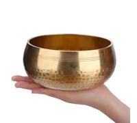 Tibetan Singing Bowl Set Handmade Singing Bowl Buddha Sound Yoga Meditation Chanting Brass Chime Handicraft Music Therapy(11cm)
