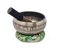 Tibetan Singing Bowl Set, Handmade Tibetan Chakra healing Singing Bowl for Meditation, Sound, Peace, Mindfulness, Yoga, Tibetan Mantra (4.5 Inch)