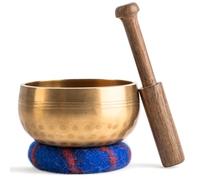 Tibetan Singing Bowl Set - Meditation Sound Bowl Handcrafted in Nepal for Yoga, Chakra Healing, Mindfulness, and Stress Relief