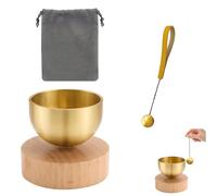 Tibetan Singing Bowl Set Mini, 3 Pieces with Mini Bowl, Bel, and Soft Bag - Perfect for Meditation and Yoga - Healing Sounds and Vibrations for Deep Relaxation