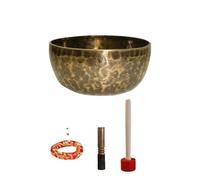 Tibetan Singing Bowl Set Professional Original Bowls Full Moon Handmade Buddha Sound Bowl Healing Instrument Meditation Accessories(16CM)
