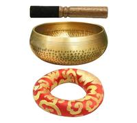 Tibetan Singing Bowl Set - Tibetan Singing Bowl, Handmade Singing Bowl for Meditation | Tibetan Singing Bowls with Hammer Cushion for Yoga Meditation, Chakras, Full