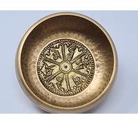 Tibetan Singing Bowl Set with Healing Mantra Engravings, Buddha Meditation Sound Bowl Handcrafted in Nepal, Handmade Beaten Singing Bowl