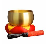 Tibetan Singing Bowl Set with Mallet & Cushion for Meditation, Chakra Healing, and Spiritual Decor, Produces Pure Long Tone