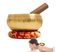 Tibetan Singing Bowl, Tibetan Singing Bowl - Handmade Sound Bowl for Mindfulness - Tibetan Singing Bowls with Cushion Mallet for Yoga Meditation, Chakras, Mindfulness and Stress Relief