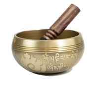Tibetan Singing Bowl, Tibetan Singing Bowl Set with Cushion & Mallet 9.5-14cm Stress Relief Gift(14cm)