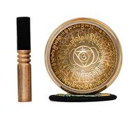 Tibetan Singing Bowl with Holy Buddhist Mantra and Sacred Symbol from Nepal~ Antique design suitable for Yoga, Meditation, Sound Healing & Chakra Balancing~