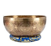 Tibetan Singing Bowls Meditation Sound Bowl, Handmade Copper for Yoga Healing Ornament Emotional Balance(Blu)