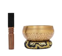 Tibetan Singing Bowls Set~ Meditation Sound Bowl hand Hammered in Nepal For Yoga, Meditation, Mindfulness, Healing & Chakra balancing~ (4 inch (Black Cushion))