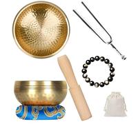 Tibetan Singing Bowls Set, Singing Bowls, Meditation Sound Bowl- Complete Meditation Bowl Kit with Cushion, Mallet & Guide - Perfect Tibetan Bell for Yoga, Relaxation, & Sound Healing