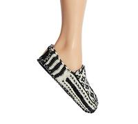 Tibetan Socks Black Hand Knit Wool Fleece Lined Tibetan Slipper Socks M