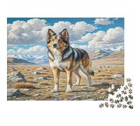 Tibetan Spaniel 1000 Piece Jigsaw Puzzle for Adults, Thick Cardboard Puzzle, German Shepherd Mountain, Challenging Brain Teaser, Stress Relief & Relaxation Activity, Idea 38x26cm/1000pcs