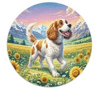 Tibetan Spaniel 1000 Piece Round Puzzle For Adults And Kids Pet Dog Jigsaws Creative Unique Challenge Games Stress Reliever Difficult Challenge 1000pcs (67.5x67.5cm)