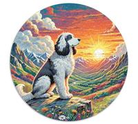 Tibetan Spaniel 1000 Piece Round Puzzles For Adults And Kids Pet Dog Puzzles Creative Unique Challenge Games Stress Reliever Difficult Challenge 1000pcs (67.5x67.5cm)