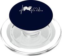 Tibetan Spaniel Dog Heartbeat EKG Funny Dog Lover & Owner PopSockets PopGrip for MagSafe