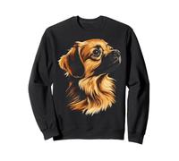 Tibetan Spaniel Dog Motif Pet Illustration Tibetan Spaniel Sweatshirt