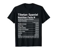 Tibetan Spaniel Dog Nutrition Facts Funny T-Shirt