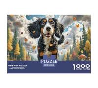 Tibetan Spaniel Jigsaw Puzzles for Adults 1000 Beautiful Decoration Puzzle Pet Dog Challenging Puzzles Fun Present & Activity for Home38x26cm/1000pcs