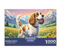 Tibetan Spaniel Puzzles 1000 Pieces for Adults Educational Games Pet Dog Challenging Puzzles Gifts for Men38x26cm/1000pcs