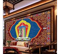 Tibetan Ten-Phase Free Wallpaper 3D Tibetan Thangka Mural Hotel Ceiling Living Room Sofa TV Back Wall paper-250cmx175cm