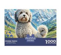 Tibetan Terrier 1000 Piece Puzzle Educational Games Pet Dog Challenging Puzzles Fun Present & Activity for Home38x26cm/1000pcs