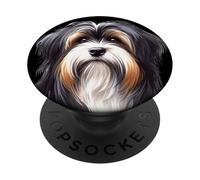 Tibetan Terrier Dog Portrait PopSockets Adhesive PopGrip