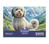 Tibetan Terrier Jigsaw Puzzles for Adults 1000 Beautiful Decoration Puzzle Pet Dog Challenging Puzzles Gifts for Men70x50cm/1000pcs