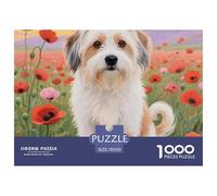 Tibetan Terrier Puzzles 1000 Pieces for Adults Beautiful Decoration Puzzle Pet Dog Challenging Puzzles Fun Present & Activity for Home70x50cm/1000pcs