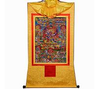 Tibetan thangka,thangka painting,buddhist tapestry,58 Wrathful Deities of the Bardo Thodol(Tibetan Book of Dead), Tibetan Thangka Painting Art,Buddhist Thangka Brocade,Buddha Tapestry with Scroll (Co