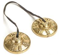 Tibetan Tingsha Cymbals Bells, Meditation Chime,with Buddhist Symbols,6.5cm