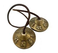 Tibetan Tingsha Lucky Symbols Approx 6Cm Gold