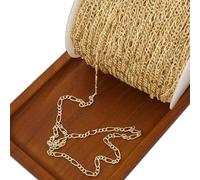 tibetara 6 Feet 3.5mm 14k Gold Filled Figaro Chain - Hiphop Figaro 3+1 Chain - Unfinished for Custom Bracelet & Necklace Creation