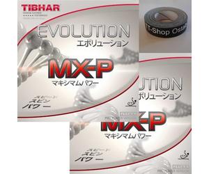 Tibhar Evolution MX-P Table Tennis Rubber Pack of 2 | Includes 50 cm TT-Shop Ostalb Edge Tape (Max)
