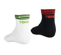 Tibhar Table Tennis Socks Line Sports Socks Functional Socks Men White Socks Black Socks, white-green, 42-44