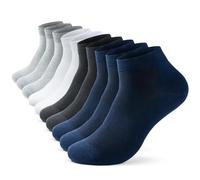 TIBISI Mens Socks Ankle Sports Trainer Running(pack of 6) Athletic Cotton White Black Multicoloured More Breathable for Men Women