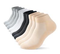 TIBISI Mens Socks Ankle Sports Trainer Running(pack of 6) Athletic Cotton White Black Multicoloured More Breathable for Men Women