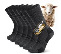 TIBISI Mens Socks, Merino Wool Socks, Thick Walking Sock, Cushion Moisture Wicking Breathable, Winter Warm for Outdoor, Hiking, Sport, Soft and Cosy, 3 pairs