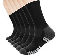TIBISI Socks for Men Women Cushion Socks Trainer Sports Walking Hiking Trekking Socks Crew Socks Cotton Breathable Athletic Socks multipack 6 pairs