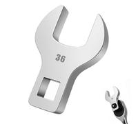 TIBOO DAY 1/2" Drive Jumbo Crowfoot Spanner Metric 36mm Open End Wrench | CR-V Steel, Full Polish Crows Foot Wrench for Tight Spaces Mechanics Automotive Repair Work