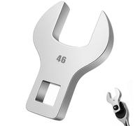 TIBOO DAY 1/2" Drive Jumbo Crowfoot Spanner Metric 46mm Open End Wrench | CR-V Steel, Full Polish Crows Foot Wrench for Tight Spaces Mechanics Automotive Repair Work